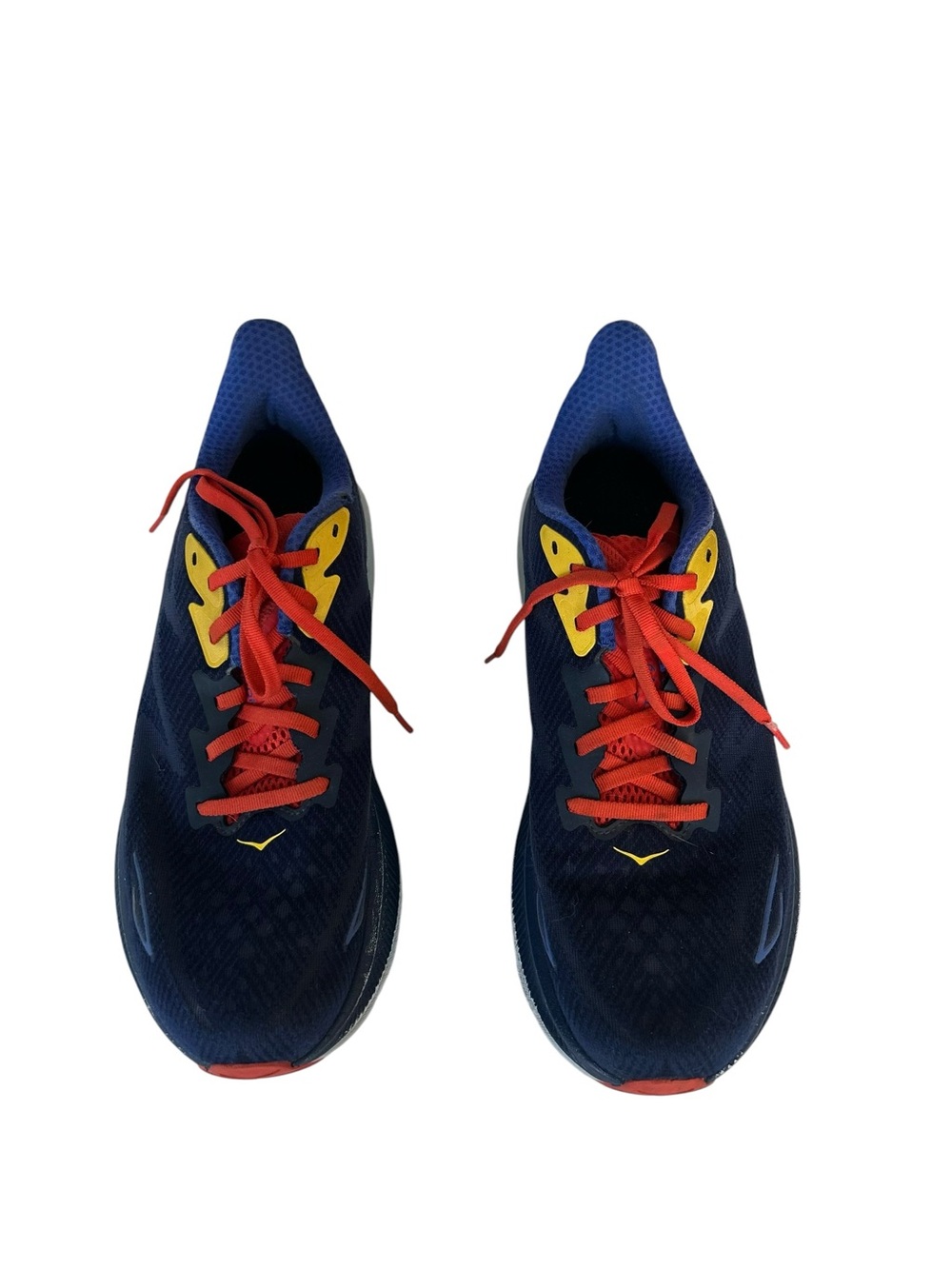 Hoka One One Clifton 9 Men's Size 9 D Blue Red Running Shoes 1127895 BBDGB